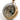 Antiqued Brass Magnified Table Clock