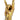 Large Antique Gold "Rock On!" Hand Ornament/Vase