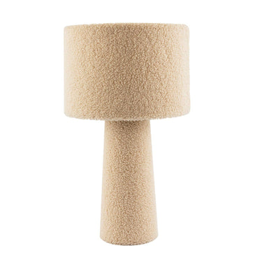 Designer Table Lamp with Cream Wool Base and Shade with Inner Lining
