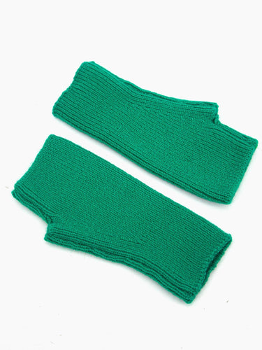 Dylan Wrist Warmers - Green, Knitted