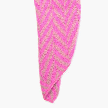 Jay Pink Asymmetric Chevron Heavyweight Scarf