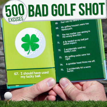 500 Excuses For a Bad Golf Shot Joke Gift Book - Men's Gifts