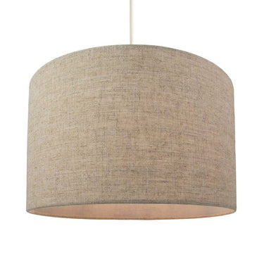 Contemporary and Stylish Natural Linen 14" Lamp Shade in Oatmeal - 35cm Diameter