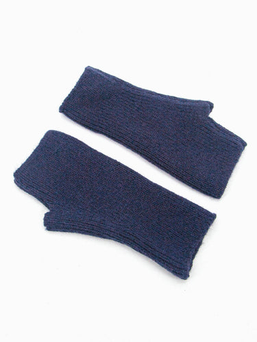 Dylan Wrist Warmers - Navy Blue, Knitted