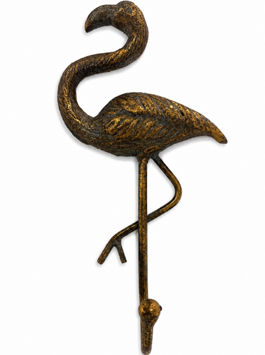 Antique Gold Flamingo Coat Hook
