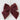 Burgundy Fabric Bow Christmas Decoration
