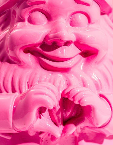 Medium Bright Pink "Heart Hands" Gnome Figure