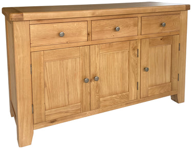 Elsham Oak 3 Door 3 Drawer Sideboard