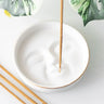 White Full Moon Incense Holder 