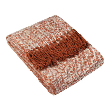 Herringbone Throw Rust