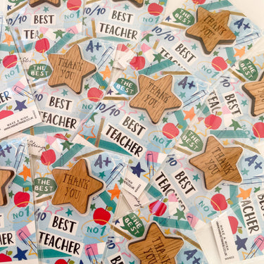 12 x Best Teacher ‘Thank You Star’ Pocket Hugs | RRP £3.99 Each | Fantastic Margins | Limited Stock