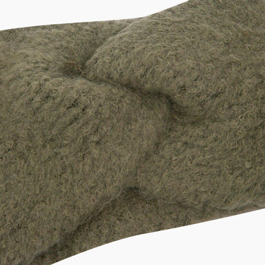 Moss Green Textured Knitted Headband