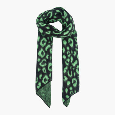 Nico Black and Lime Leopard Heavyweight Scarf